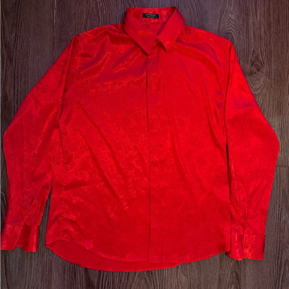 Elegant Red Dress Shirt for Men